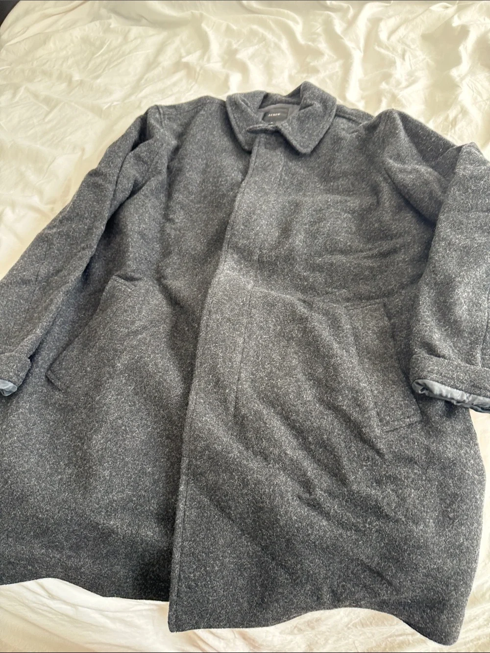 J. Crew Men's Charcoal Wool Pea Coat